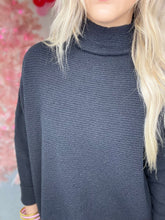Load image into Gallery viewer, Mara Black Sweater Dress