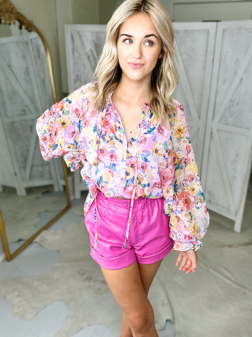 Peyton Magenta Shorts