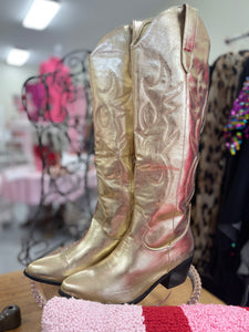 Urson Gold Metallic Boot