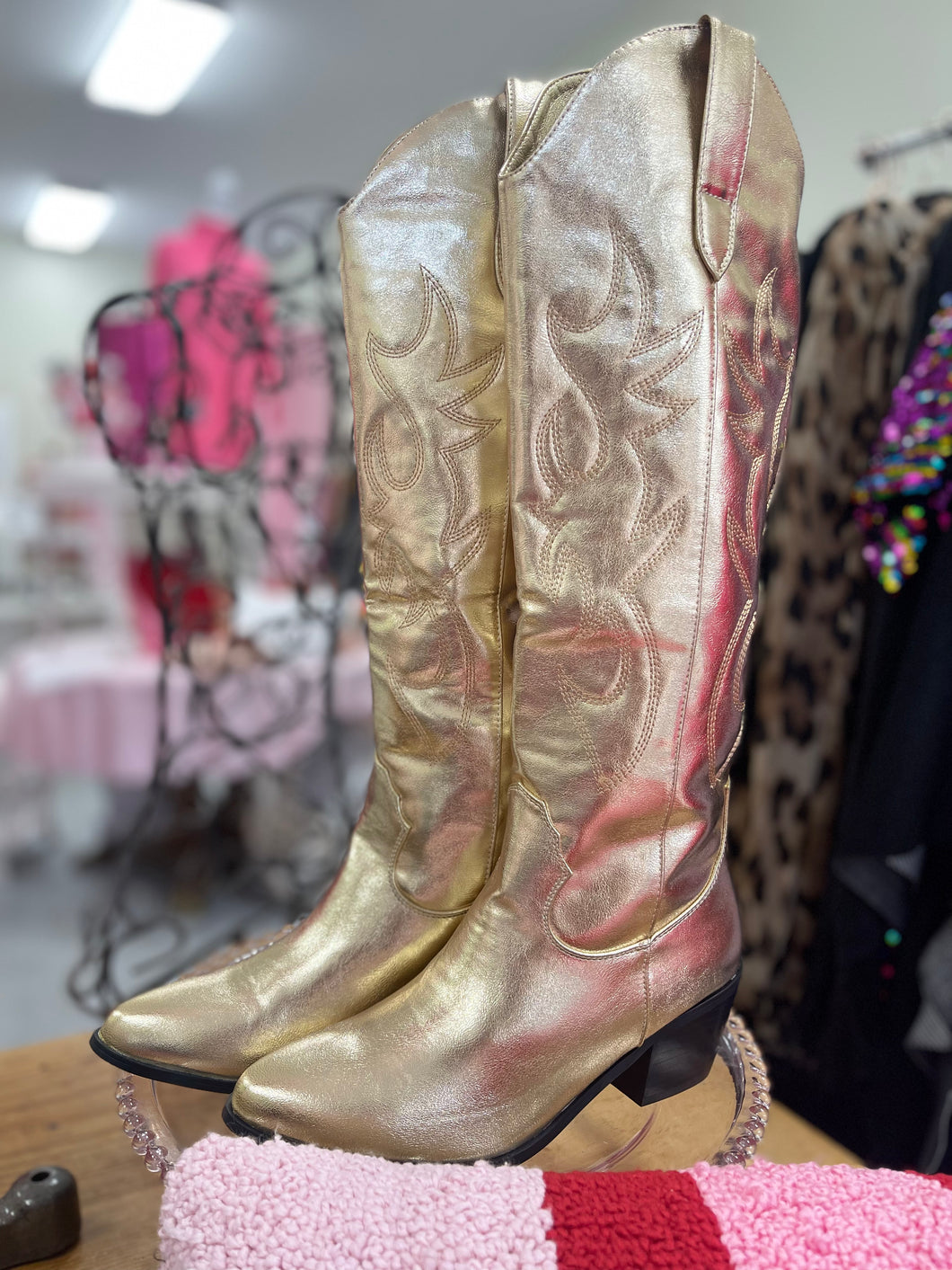 Urson Gold Metallic Boot